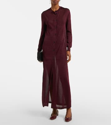 Abito lungo in maglia con lamé | Ferragamo
