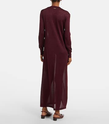 Abito lungo in maglia con lamé | Ferragamo