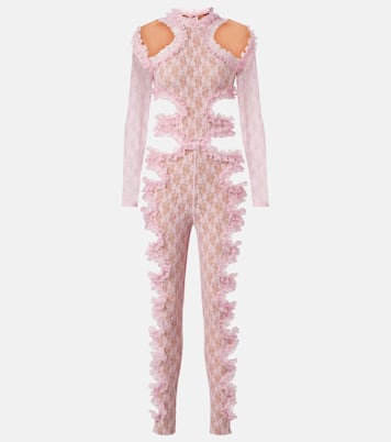 x Christopher Kane - Jumpsuit in pizzo con cut-out | Self-Portrait