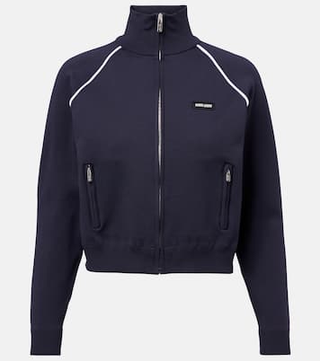 Felpa con zip e logo | Miu Miu