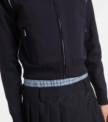 Felpa con zip e logo | Miu Miu