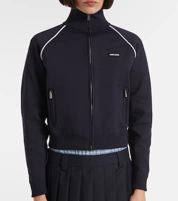 Felpa con zip e logo | Miu Miu