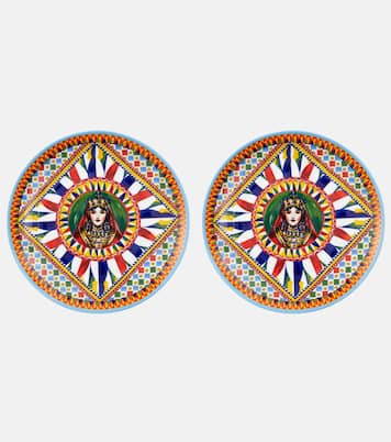 Carretto Siciliano set of 2 dinner plates | Dolce&Gabbana Casa