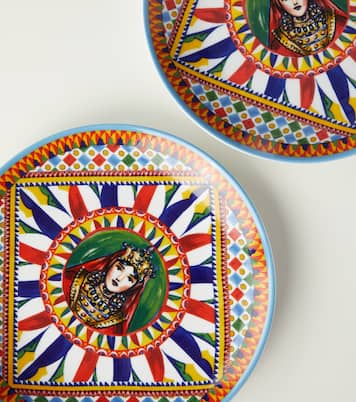 Carretto Siciliano set of 2 dinner plates | Dolce&Gabbana Casa