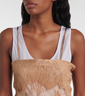 Top in jersey e pizzo | Jacques Wei
