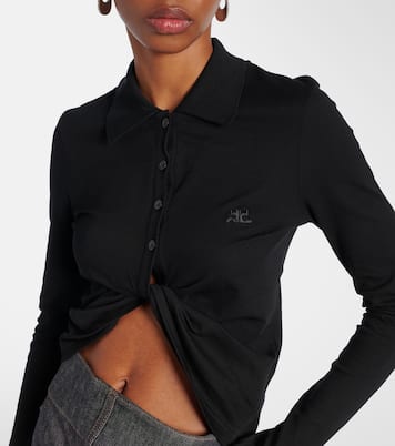 Polo raccourci en coton | Courrèges