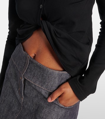Polo raccourci en coton | Courrèges