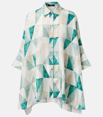 Camicia oversize Arcole in seta con stampa | Joseph