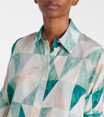 Camicia oversize Arcole in seta con stampa | Joseph