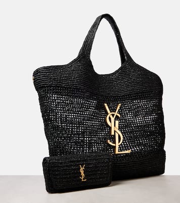 Cabas Icare Cassandre Maxi en crochet et raphia | Saint Laurent