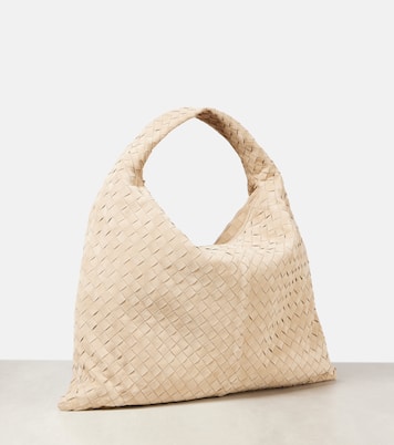 Hop Large Intrecciato suede shoulder bag | Bottega Veneta