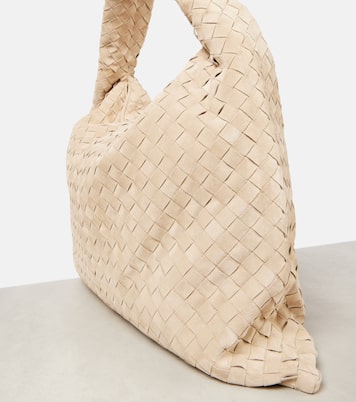Hop Large Intrecciato suede shoulder bag | Bottega Veneta