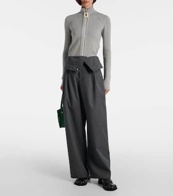 Weite High-Rise-Hose aus Schurwolle | JW Anderson