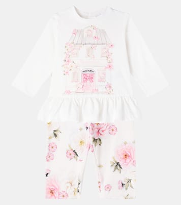 Baby Set aus Longsleeve und Leggings | Monnalisa