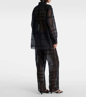Embroidered cotton and silk voile shirt | Toteme
