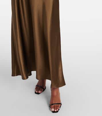 Slipdress aus Seidensatin mit Spitze | Saint Laurent