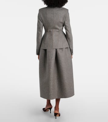 Pinstripe wool and mohair blazer | Erdem