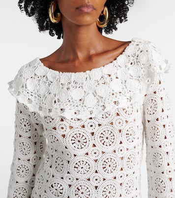 Envalira cotton crochet minidress | Rixo