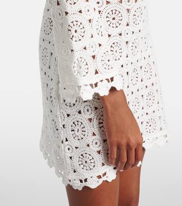 Envalira cotton crochet minidress | Rixo