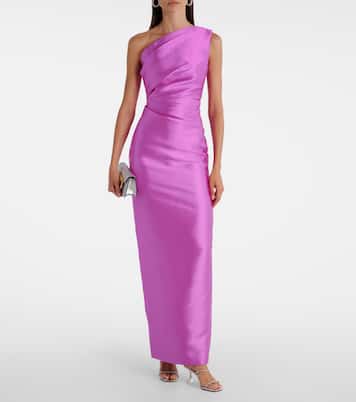 Kira draped satin gown | Solace London