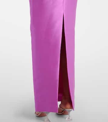 Kira draped satin gown | Solace London