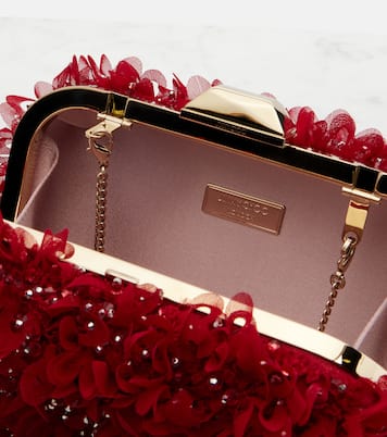 Cloud embellished satin clutch | Jimmy Choo