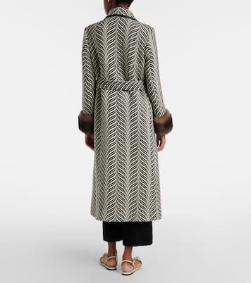 Cappotto VGold in misto lana con shearling | Valentino