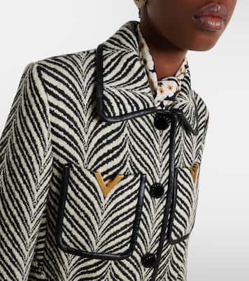 Cappotto VGold in misto lana con shearling | Valentino