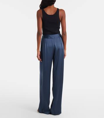 High-rise silk wide-leg pants | The Sei
