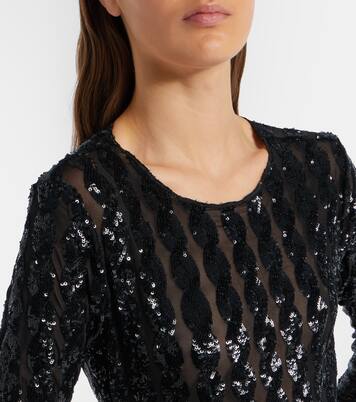 Sequined mesh and jersey bodysuit | Polo Ralph Lauren