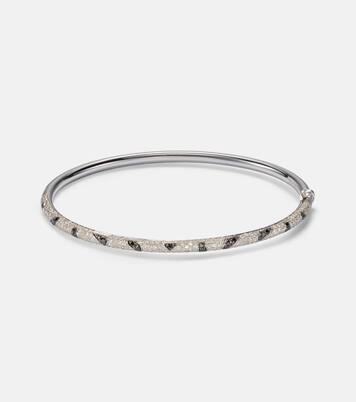 Jonc Zèbre 9kt white gold bracelet with diamonds  | Yvonne Léon