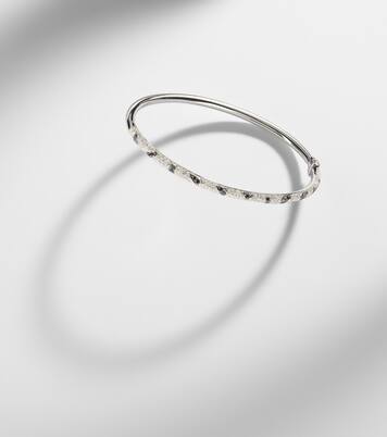 Jonc Zèbre 9kt white gold bracelet with diamonds  | Yvonne Léon
