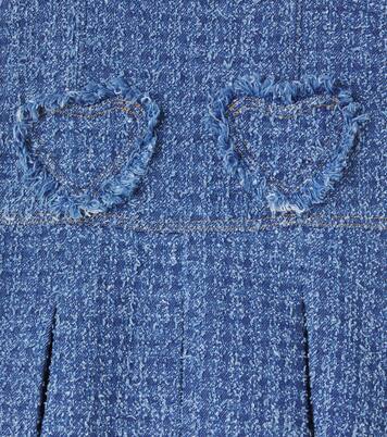 Pleated denim dress | Self-Portrait Kids