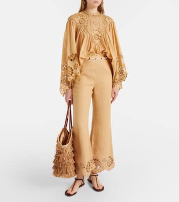 Cropped-Schlaghose Awaken aus Leinen | Zimmermann