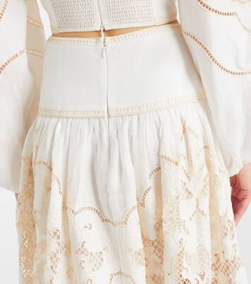 Daylight embroidered linen maxi skirt | Zimmermann