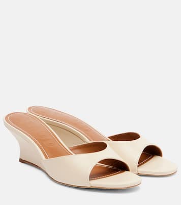 Brigitte leather wedge mules | Staud
