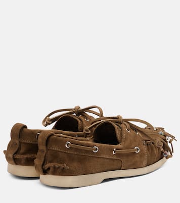 Embellished suede boat shoes | Golden Goose
