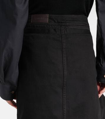 Asymmetric denim midi skirt | Lemaire