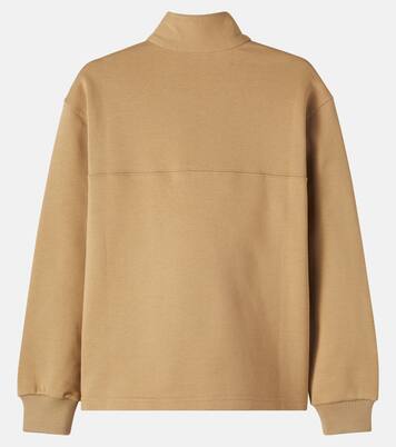 DG cotton jersey half-zip sweatshirt | Dolce&Gabbana Kids