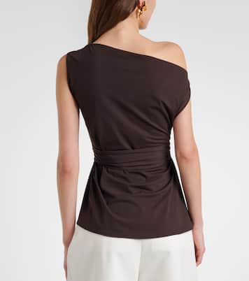 One-shoulder jersey wrap top | Róhe