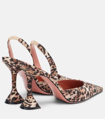 Holli 95 satin slingback pumps | Amina Muaddi