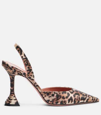 Holli 95 satin slingback pumps | Amina Muaddi