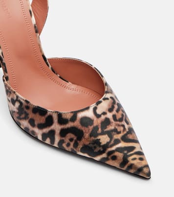 Holli 95 satin slingback pumps | Amina Muaddi