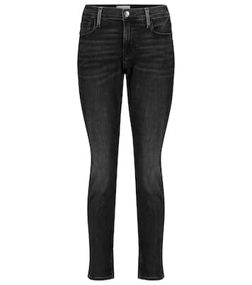 Le Garçon cropped mid-rise skinny jeans | Frame