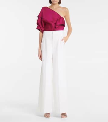 Williamston wool crêpe wide-leg pants | Roland Mouret