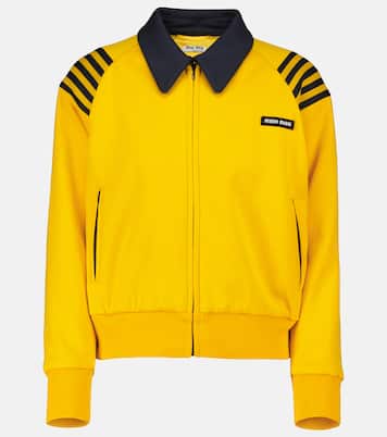 Felpa in misto cotone con zip | Miu Miu