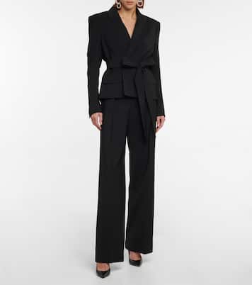 Blazer in crêpe con cintura | Alexandre Vauthier