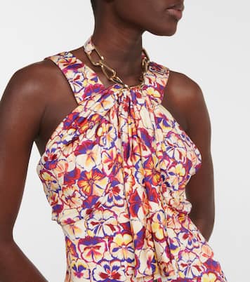Chainlink floral jersey midi dress | Rabanne