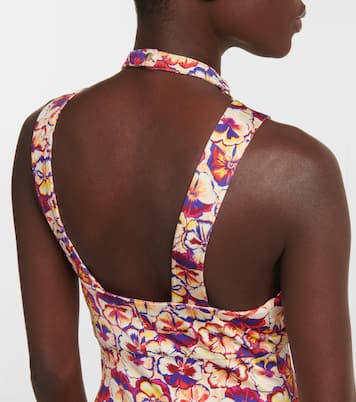 Chainlink floral jersey midi dress | Rabanne