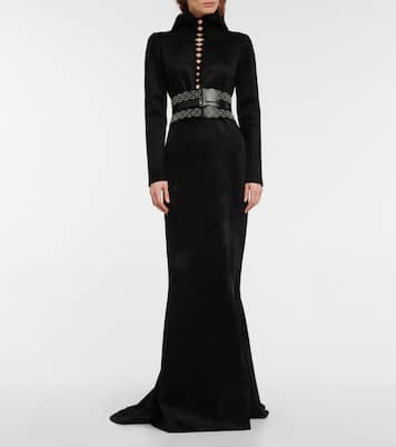 Abito lungo in misto lana | Alaïa